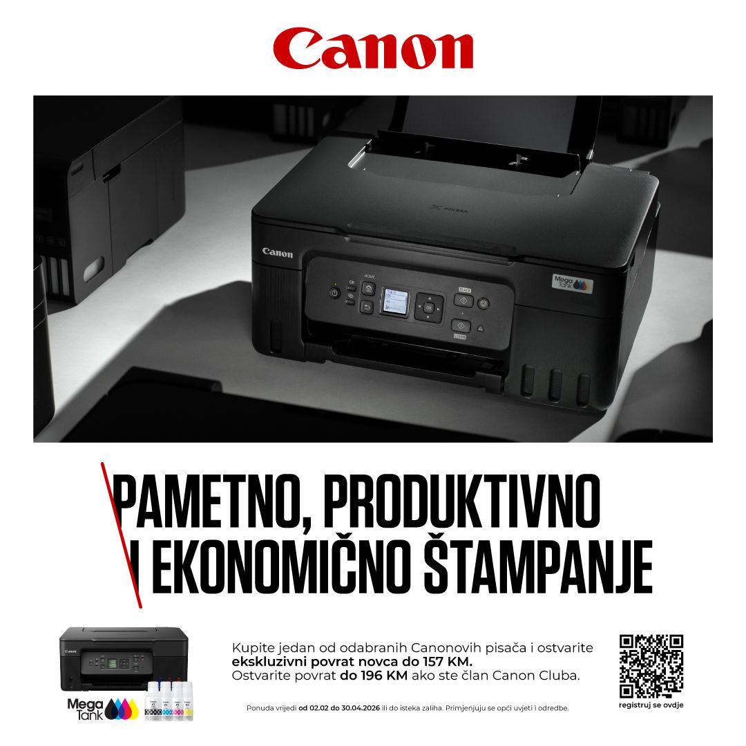 CANON MegaTank CASHBACK akcija
