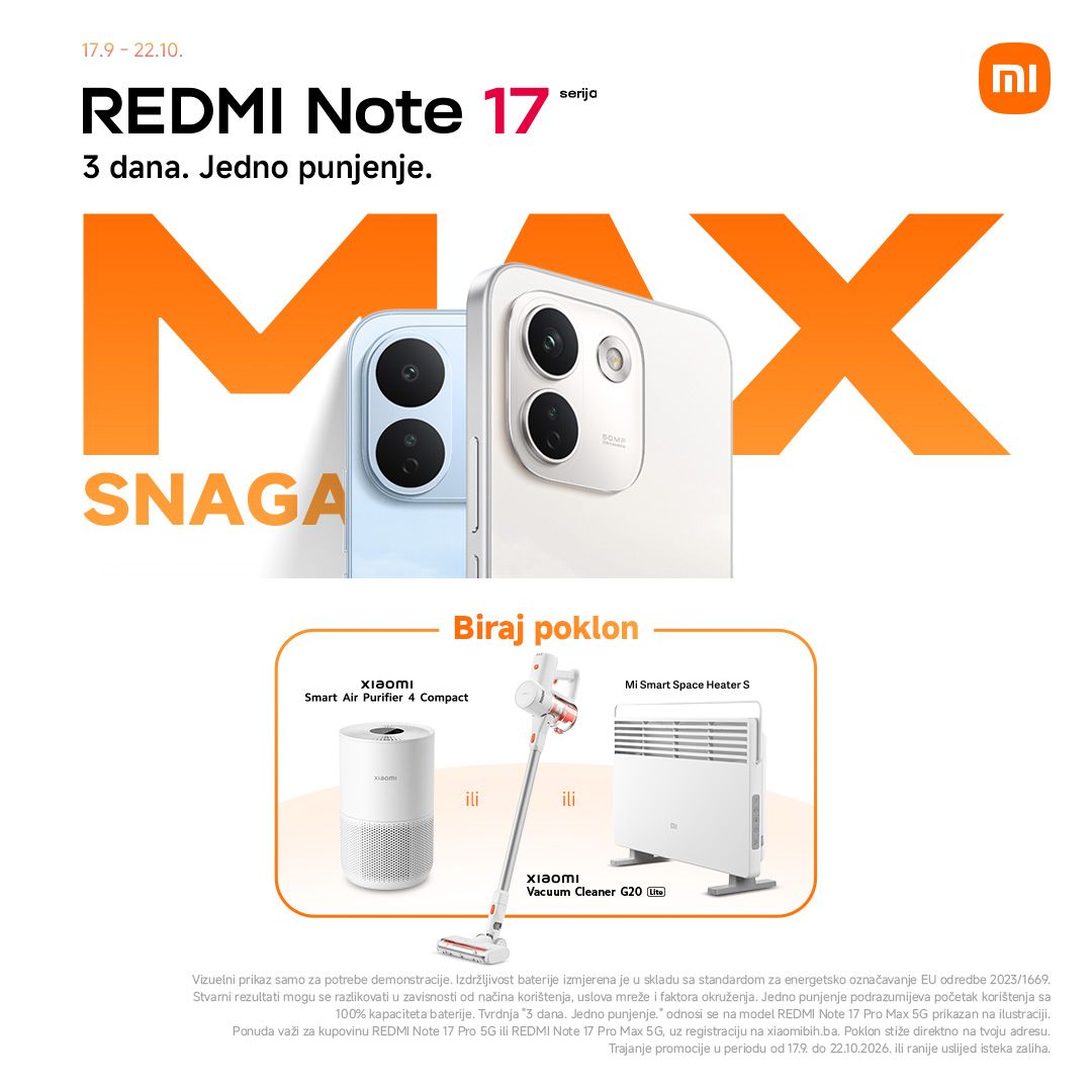 Kupite Redmi Note 17 Pro ili Pro Max i birajte svoj poklon
