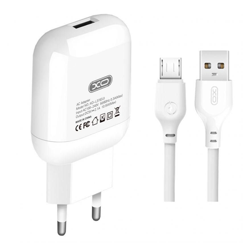 XO punjač L37 + Micro-USB kabal Bijeli