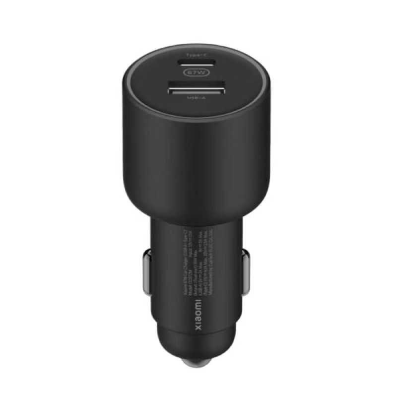 XIAOMI autopunjač 67W Dual Port Crni