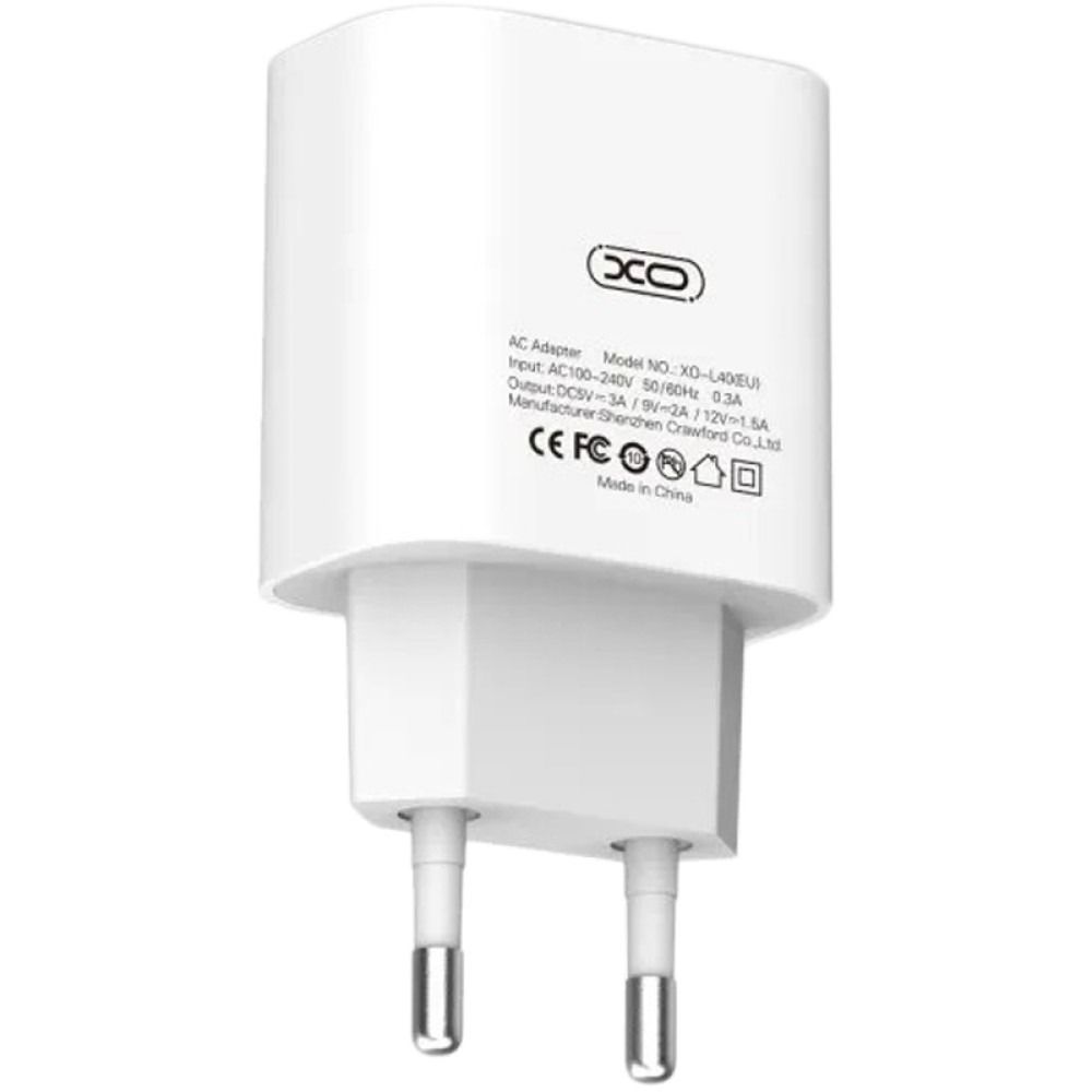 XO brzi punjač L40 18W Bijeli