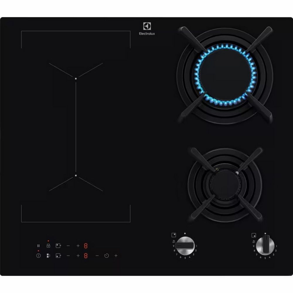 ELECTROLUX kombinovana ugradbena indukcijska ploča + plin KDI641723K Crna