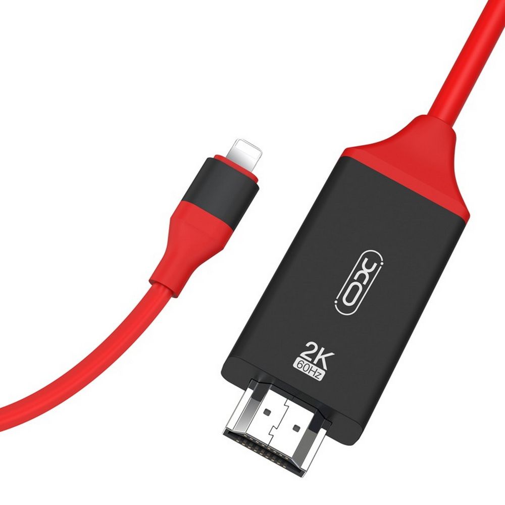 XO kabal Lighting To HDMI+USB 2K GB006 60HZ Audio Cable 2M Crni