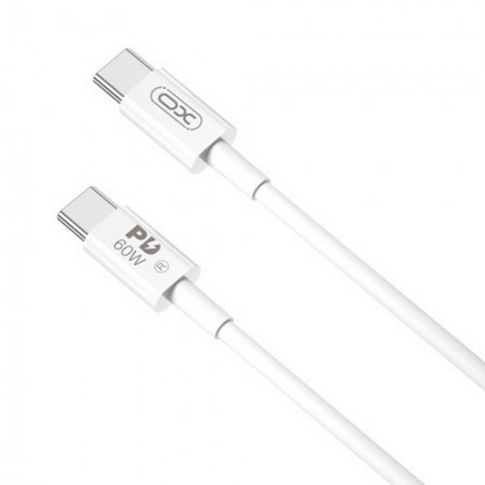 XO kabal NB-Q190B Type-C to Type-C 60W 2 metra Bijeli