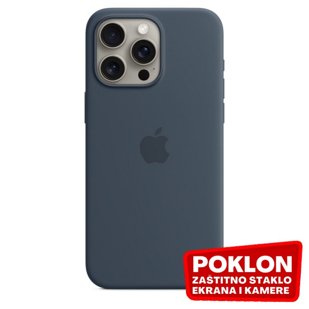 APPLE originalna silikonska maskica sa Magsafe iPhone 15 Pro Max Storm Blue