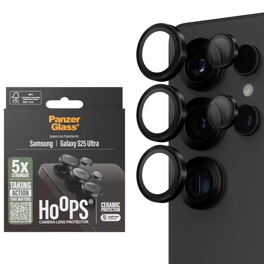 PANZERGLASS zaštitni prsten za kameru S25 Ultra Crni