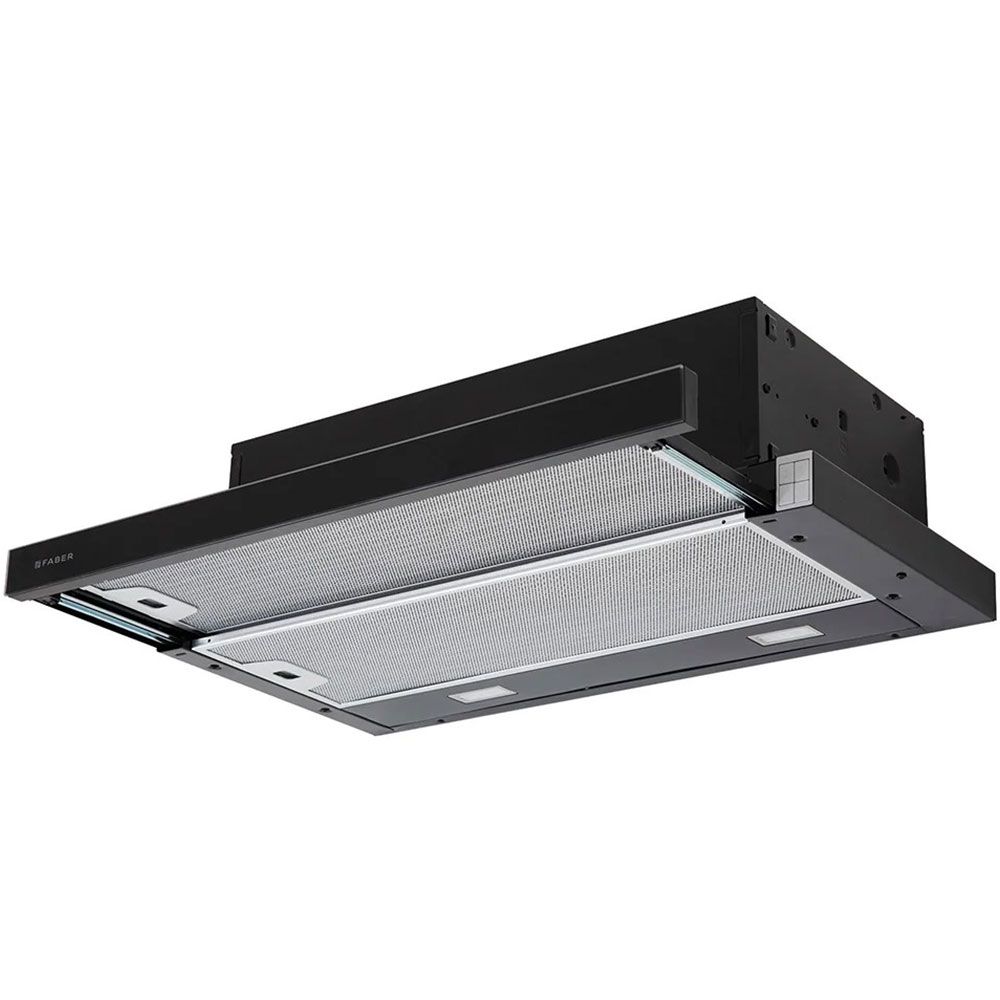 FABER napa Flexa Glass Crna (staklena maska)