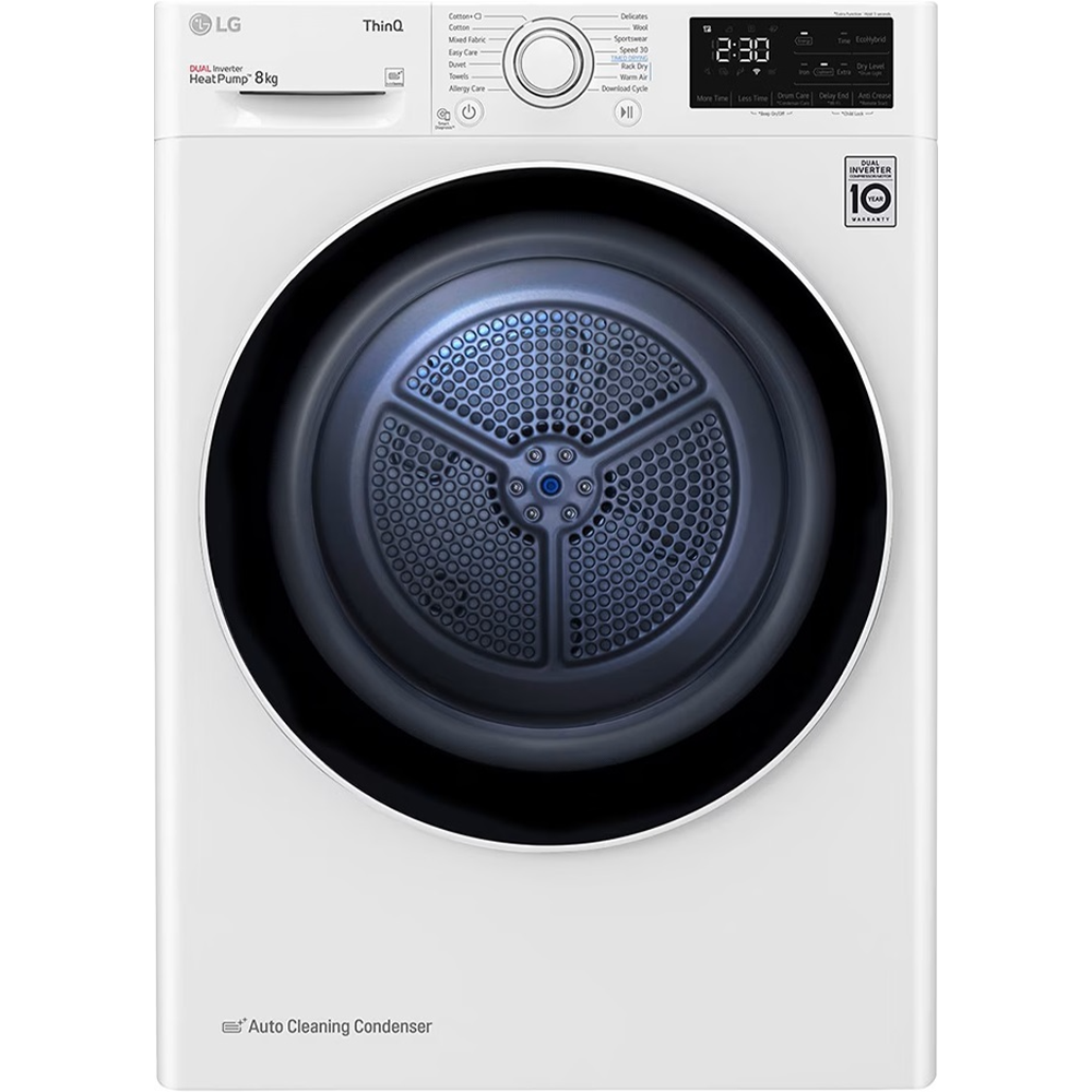 LG sušilica dual inverter EcoHybrid RH80V3AV6N 8kg Bijela