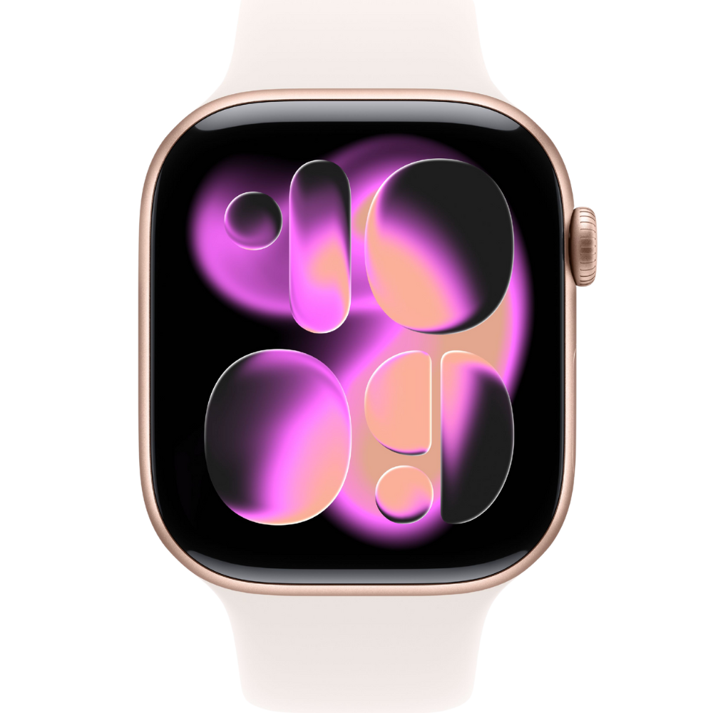 APPLE Watch S11 GPS 46mm Rose Gold Aluminum Case w Light Blush Sport Band S/M