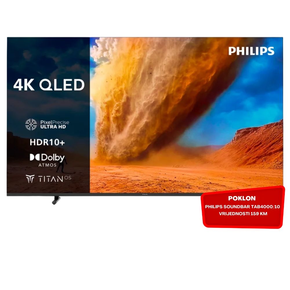 Philips tv 55'' PUS7810 4K Qled + Philips TAB4000/10 soundbar