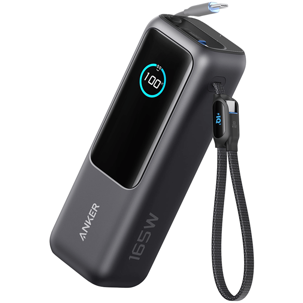 ANKER Power Bank 25000 mAh 165W (ugrađeni i uvlačivi USB-C kabel)
