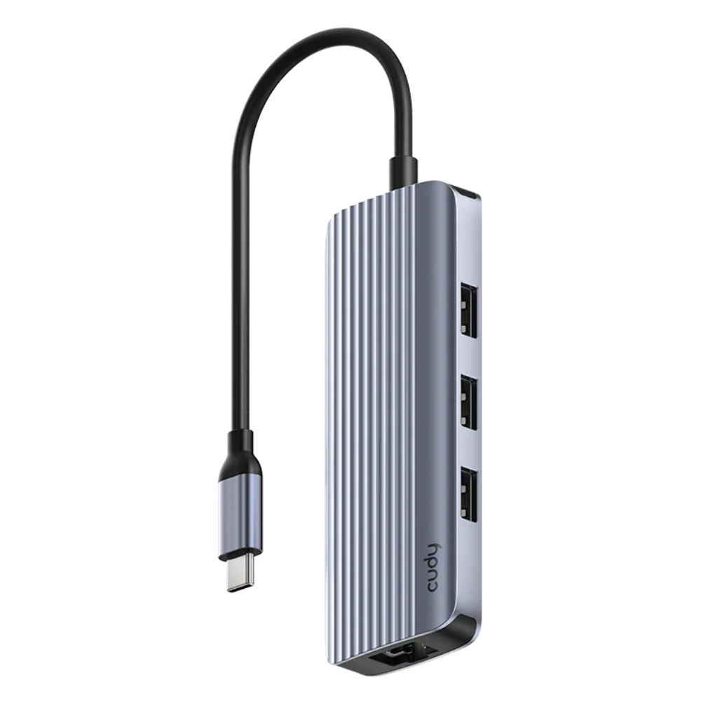 CUDY 6 in 1 hub w GbE 4K 60Hz HDMI