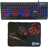 BORG Bundle Miš, tastatura i podloga KM 9025