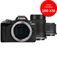 CANON fotoaparat R50 RFS18-45 + RFS55-210 IS STM Crni