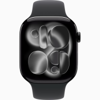 Apple Watch Series 11 GPS 46mm Jet Black Aluminium Case with Black Sport Band - M/L