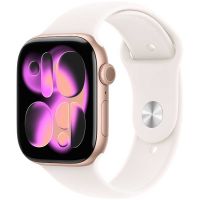 Apple Watch Series 11 GPS 46mm Rose Gold Aluminium Case with Light Blush Sport Band - S/M
