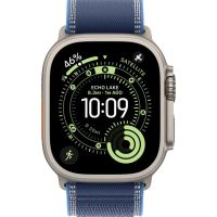Apple Watch Ultra 3 GPS + Cellular 49mm Natural Titanium Case with Blue/Bright Blue Trail Loop - M/L