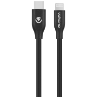 VOLKANO kabal Flexi Series Type-C to MFI Lightning 27W Cable 2.5m Crni