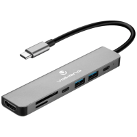 VOLKANO multiport hub 7 in 1 Expand Series Type-C Siva