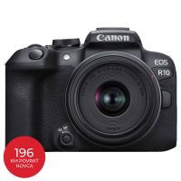 CANON fotoaparat  R10 + objektiv RF-S 1845 IS STM Crni