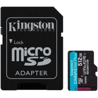 KINGSTON microSDXC 512GB CGP w adapter U3 V30 A2 200MB/s Gen4