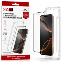 oneS zaštitno staklo sa aplikatorom za iPhone 17 Pro Max Clear