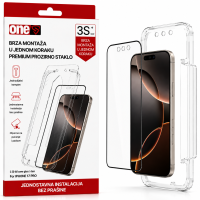 oneS zaštitno staklo sa aplikatorom za iPhone 17 Pro Clear