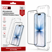 oneS zaštitno staklo sa aplikatorom za iPhone 17 Clear