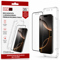 oneS zaštitno staklo sa aplikatorom za iPhone 16 Pro Max Clear