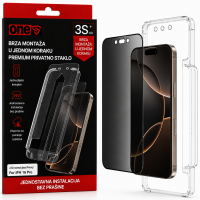 oneS zaštitno staklo sa aplikatorom za iPhone 16 Pro Privacy