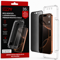 oneS zaštitno staklo sa aplikatorom za iPhone 17 Pro Privacy