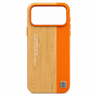 ONES maskica iPhone 17 Pro Max Light Wood Orange Leather