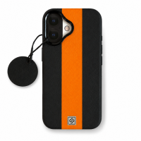 ONES maskica iPhone 16 Stripe Crna-Narandžasta