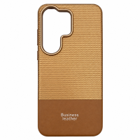ONES maskica Samsung S26 Ultra Business Leather Champagne Gold-Camel Brown