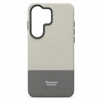 ONES maskica Samsung S26 Ultra Business Leather Light Gray-Dark Gray