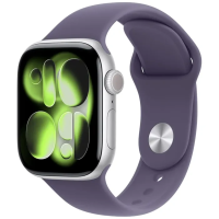 APPLE Watch S11 GPS 46mm Silver Aluminium Case w Purple Fog Sport Band M/L