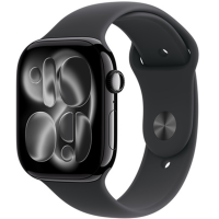 APPLE Watch Series 11 GPS 46mm Jet Black Aluminium Case w Black Sport Band M/L