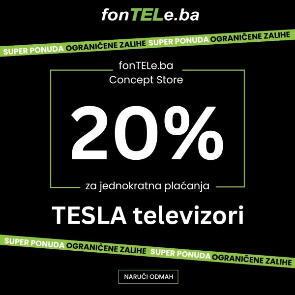 TESLA tv 20% sniženo